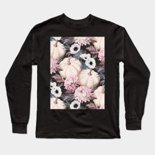 Harvest Floral with Pink and Blue Long Sleeve T-Shirt